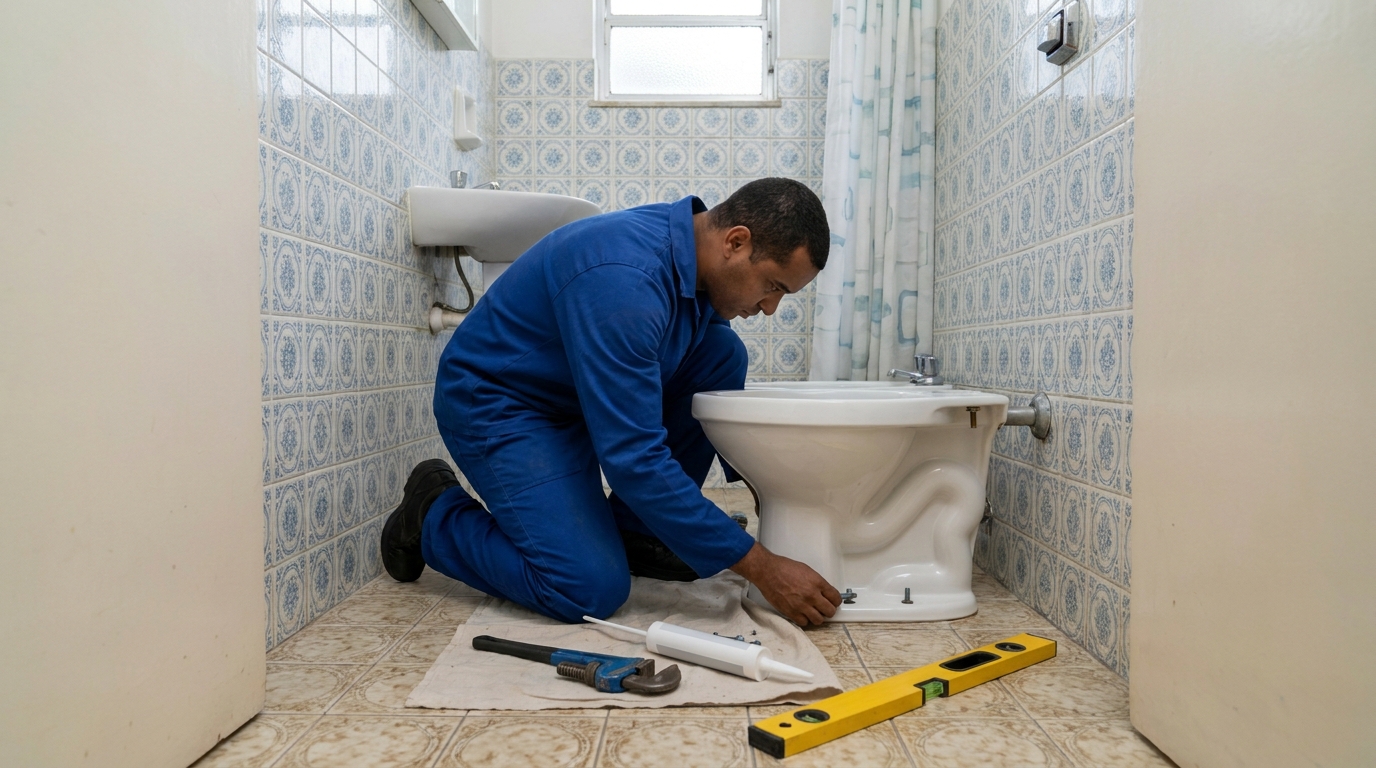 Instalação de vaso sanitário residencial em Belém‑PA
